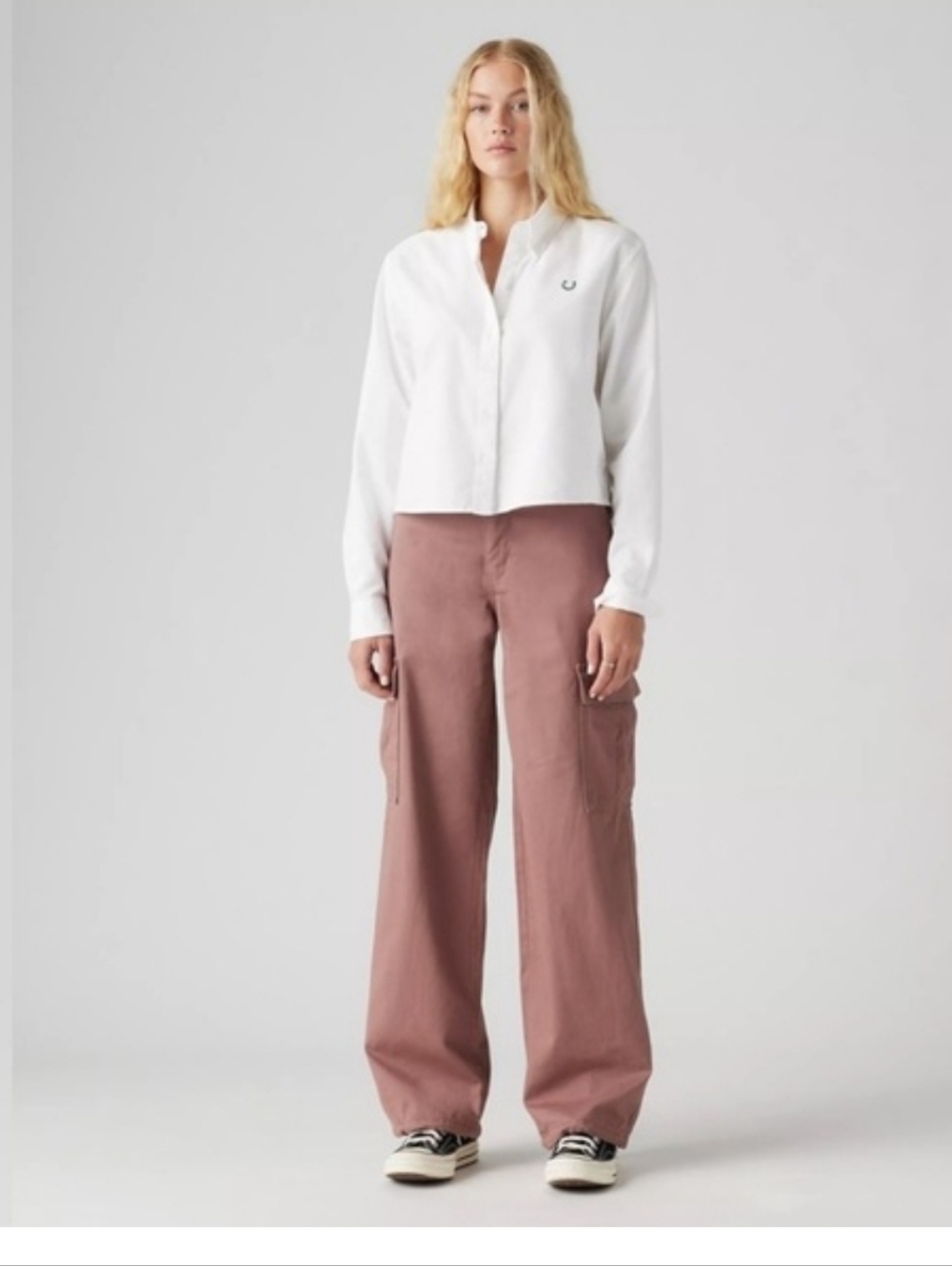 NWT Levi's '94 Baggy  Wide-Leg Cargo Pants -Dusty Rose ■ Size 27 x 31